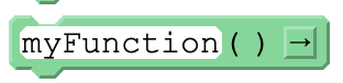 The myFunction() block in App Lab, reading myFunction();