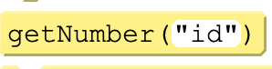The getNumber block in App Lab, reading getNumber("id")